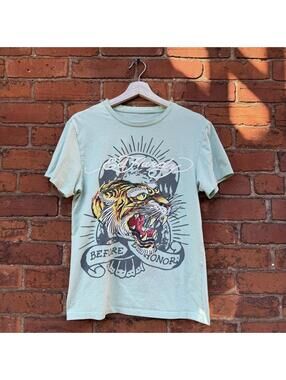 Ed hardy death before dishonor t shirt S